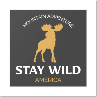 Stay Wild America Caribou Posters and Art